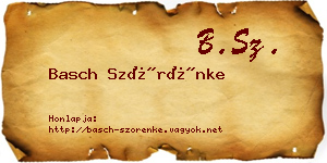 Basch Szörénke névjegykártya